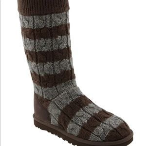 UGG “Classic Tall' Stripe Cable Knit Boot